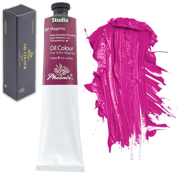 Phoenix STUDIO Art Oliemaling 120ml Aluminium Tube 307 Magenta