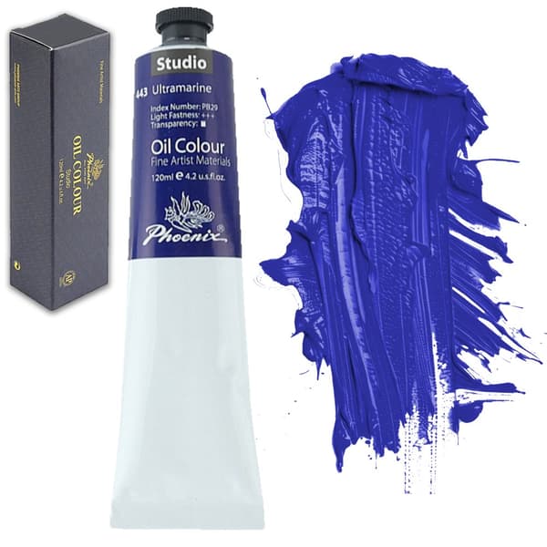 Phoenix STUDIO Art Oil Paint 120ml Tube 443 Ultramarine Blue