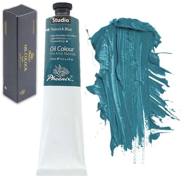 Phoenix STUDIO Art Oil Paint 120ml Tube 448 Peacock Blue
