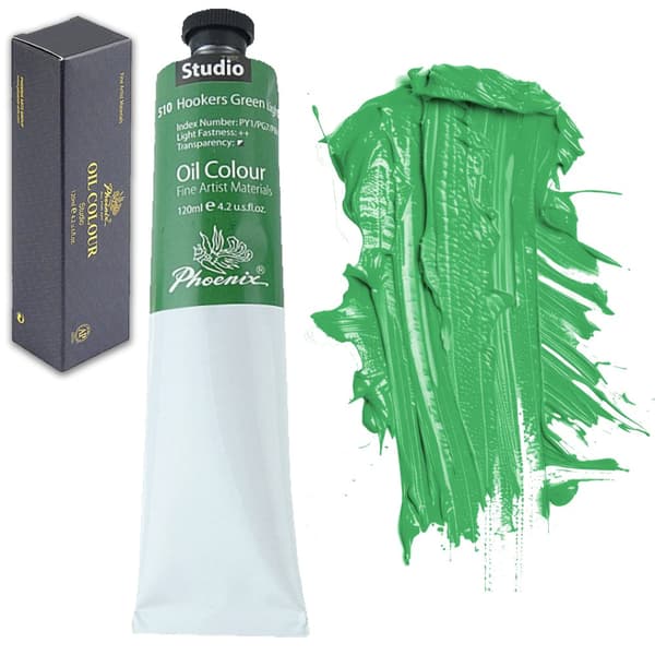 Phoenix STUDIO Art Oil Paint 120ml Tube 510 Hookers Green Light