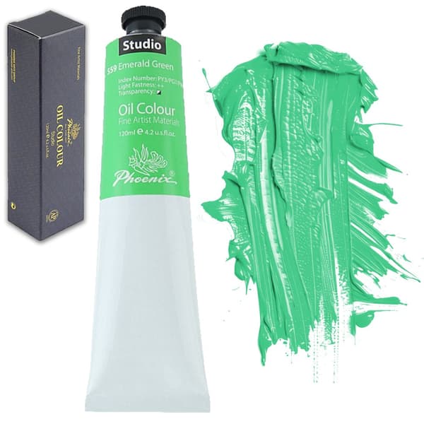 Phoenix STUDIO Art Oil Paint 120ml Tube 559 Emerald Green