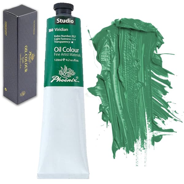 Phoenix STUDIO Art Oil Paint 120ml Aluminium Tube 560 Viridian