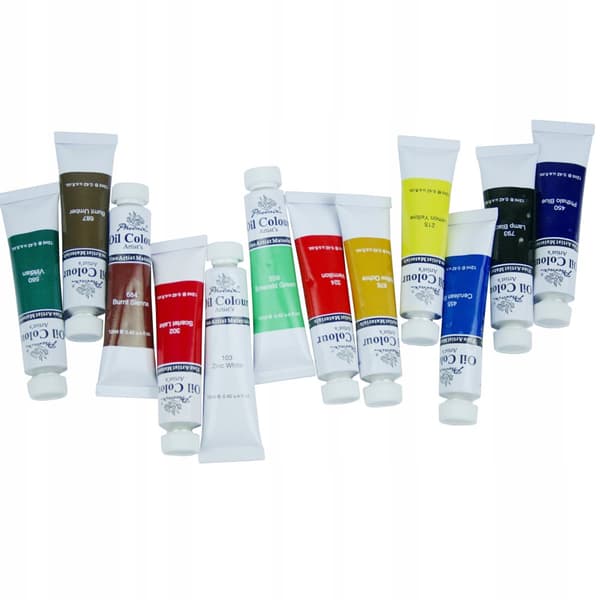 Sæt med 12 Phoenix STUDIO oliefarver kunstnerisk maleri 12 x 12ml