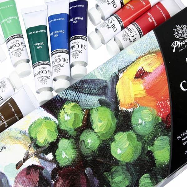 Sæt med 12 Phoenix STUDIO oliefarver kunstnerisk maleri 12 x 12ml