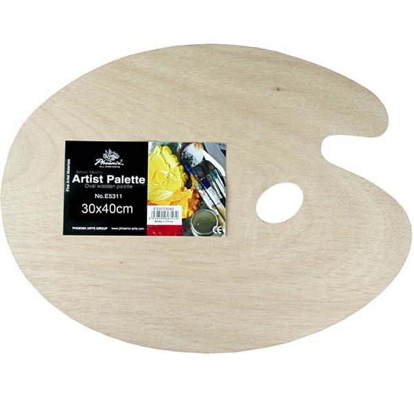 Malerpalet til blanding af maling TRÆ Phoenix oval flad 30x40cm