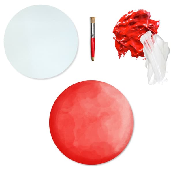 CIRCLE maalauspaneeli 20cm ympyrä puuvillakangas 260g Phoenix