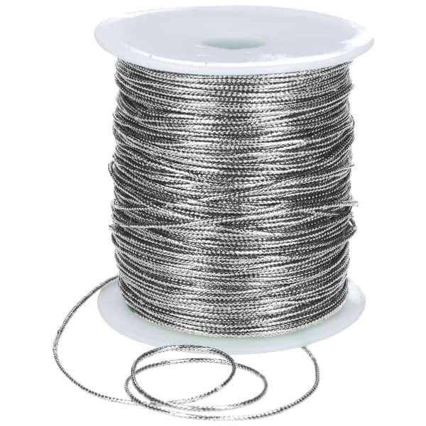 Metallinauha 1mm x 100m hopea koristeellinen kiiltävä