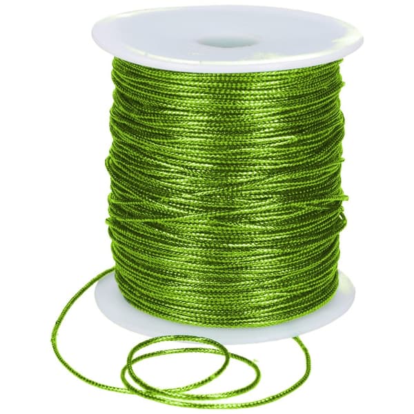 Metallinen naru 1mm x 100m vaaleanvihreä koristeellinen kiiltävä koriste