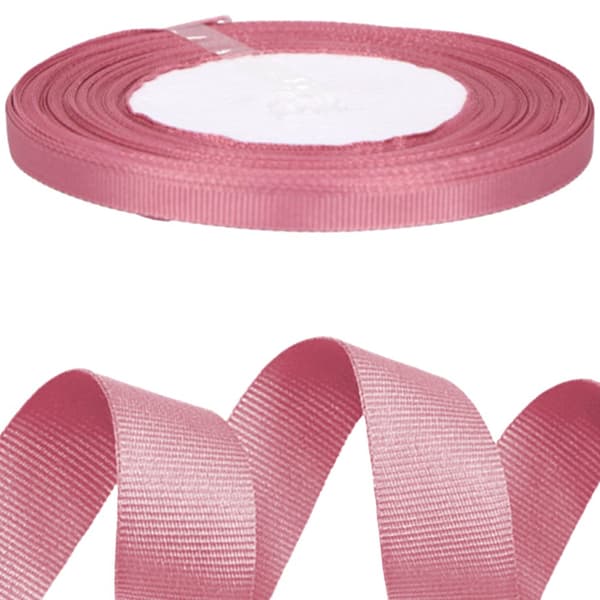 Grosgrain bånd 0,6 cm x 25 år snavset pink dekorativt dekorativt bånd 23m