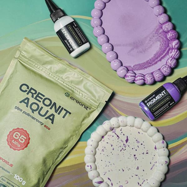 VITT gjutna polymergips CREONIT AQUA hård konstnärlig 1KG