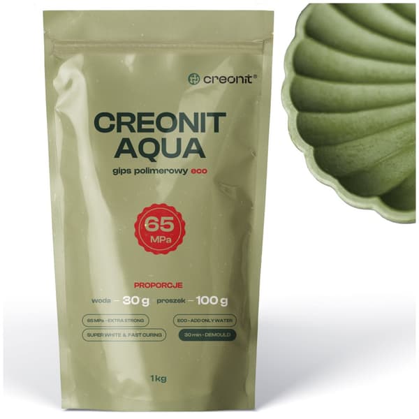 VITT gjutna polymergips CREONIT AQUA hård konstnärlig 1KG