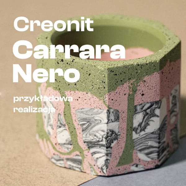 Polymergips VIT tvåkomponent AB set CREONIT CARRARA NERO 1,3KG