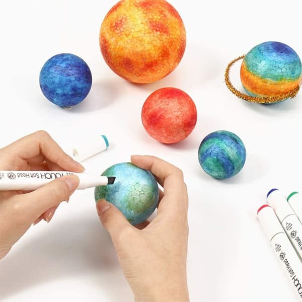 Styrofoam BALL hvid 10cm dekoration julepynt kugle 1 stk.
