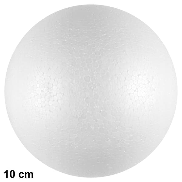 Styrofoam BALL vit 10cm dekoration Julprydnad kula 1 st.