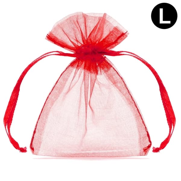 Organza taske 1 stk RØD 11x16cm bryllupsfest gavepose