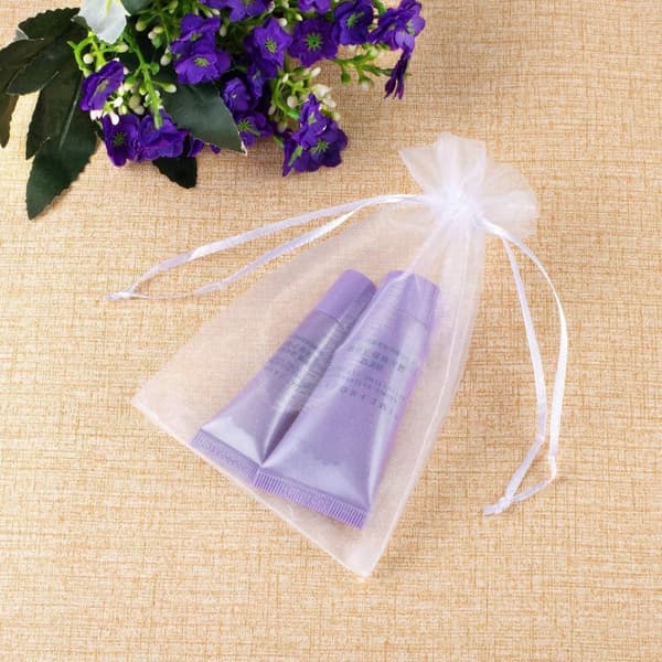 Organza taske 1stk RØD 9x12cm bryllupsfest gavepose