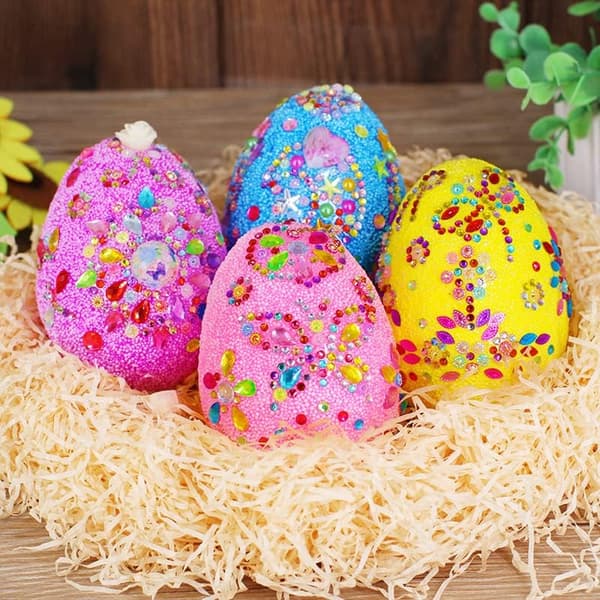 Frigolit ÄGG vit 7,5cm dekoration Påskprydnad 1 st.