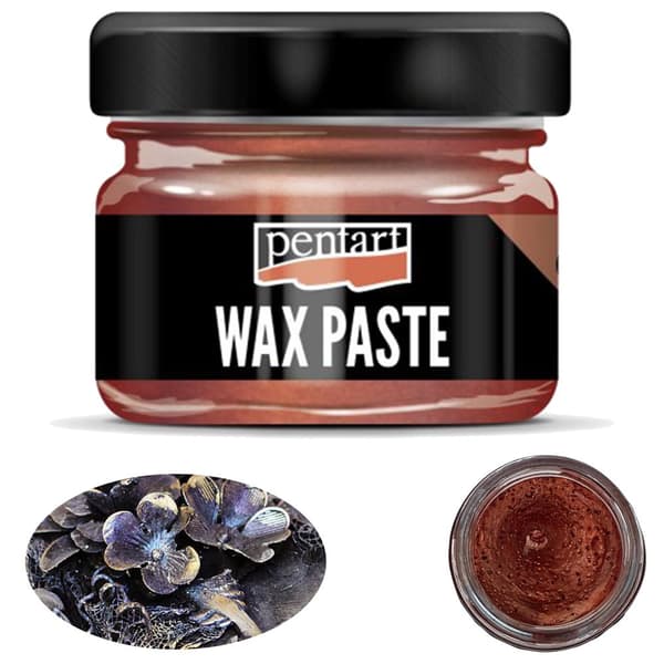 Pentart RED METALLIC vokspasta, skinnende, dækkende, dekorativ, 20ml