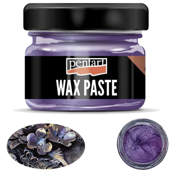 Pentart METALLIC LILLA vokspasta, skinnende, dækkende, dekorativ, 20ml
