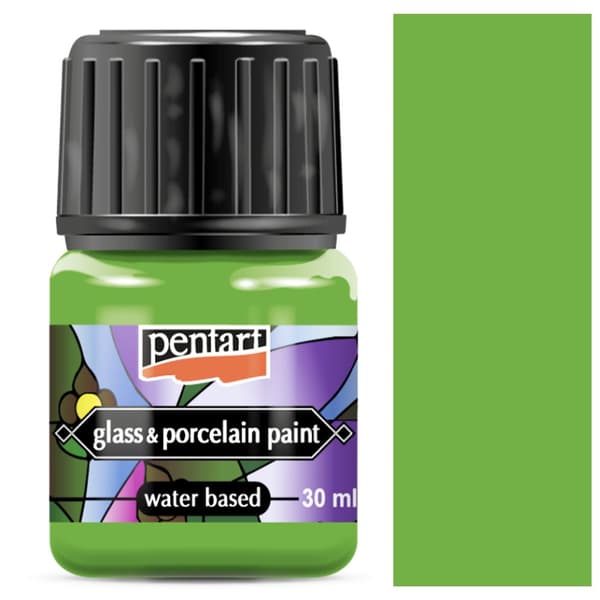 Pentart APPLE GREEN lysegrøn maling til porcelæn, glas, metal, 30ml