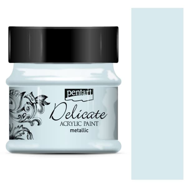 Akrylmaling Pentart DELIKAT metallisk glans 50ml BLÅT SØLV