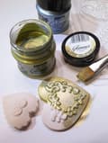 Miniatyrbillede 2 af 3: Pentart GLAMOUR metallisk decoupage akrylmaling 50ml MØRK SØLV