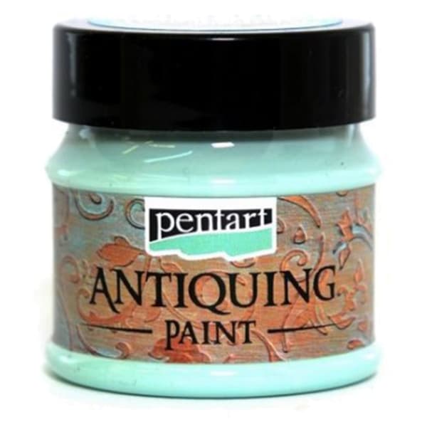 Pentart vintage antik effekt maling 50ml BLÅ PATINA