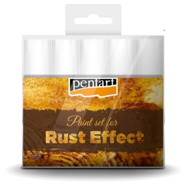 Pentart RUST EFFECT Creation Kit 4x20ml + 3D rustent pulver