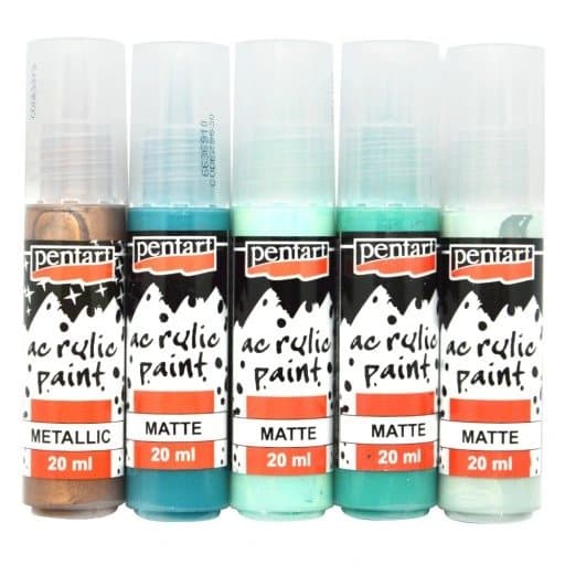 Sæt med maling til at skabe PATINA EFFECT Pentart 5x20ml vintage antik kobber