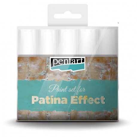 Sæt med maling til at skabe PATINA EFFECT Pentart 5x20ml vintage antik kobber