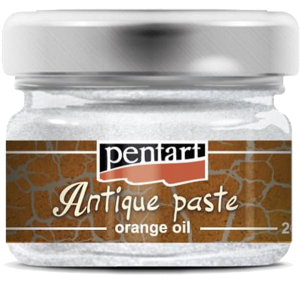 Pentart AGING WAX PASTE WHITE metallic antique protect 20ml