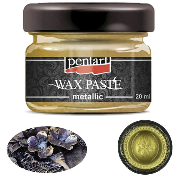 Pentart GOLD METALLIC vokspasta, blank guld, dekorativ, 20ml