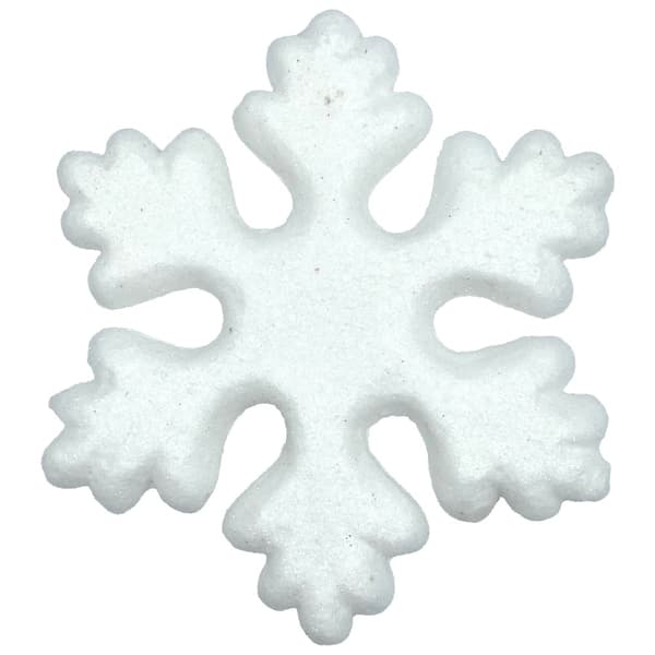 SNOWFLAKE Frigolit vit 15cm snöflinga glitter Juldekoration 1st