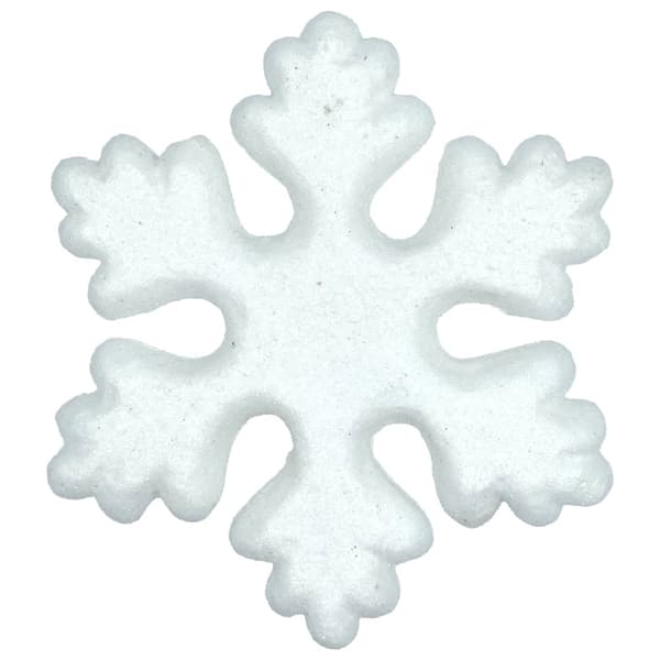 SNOWFLAKE Frigolit vit 15cm snöflinga glitter Juldekoration 1st