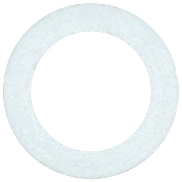 Styrofoam TIRE valkoinen 15cm rengasseppele 3D koriste hääjuhliin 1 kpl.