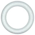 Pikkukuva 1 / 2: Styrofoam TIRE valkoinen 15cm rengasseppele 3D koriste hääjuhliin 1 kpl.