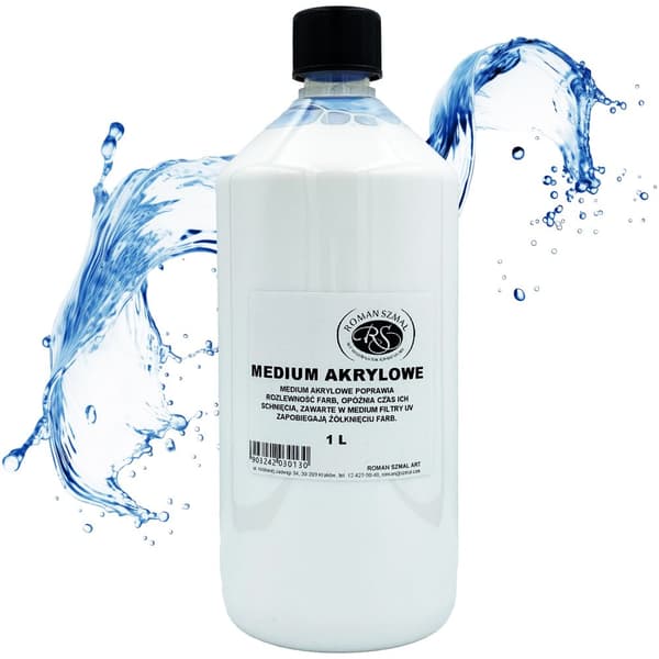 Akrylmedium sænker tørringen af maling, fortynder Roman Szmal 1000ml 1l