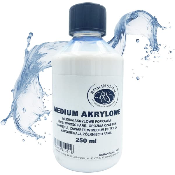 Akrylmedium sænker tørringen af maling, der fortynder Roman Szmal 250ml
