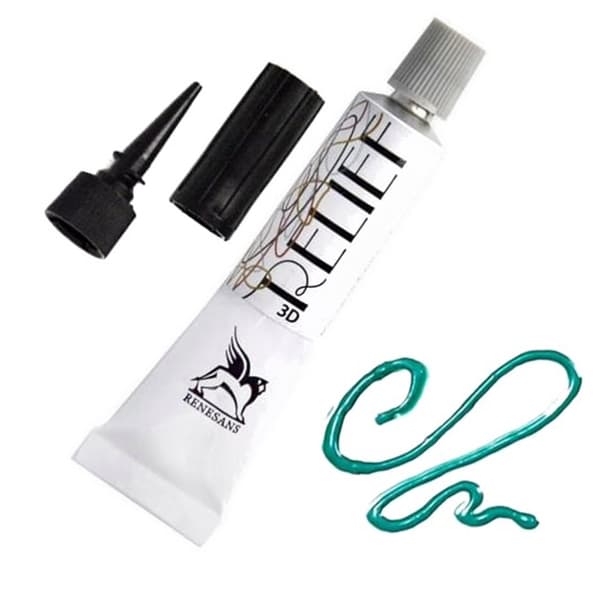 Konturrelief Deco' Renesans maling til farvet glas 3D glas 20ml 5 GRØN