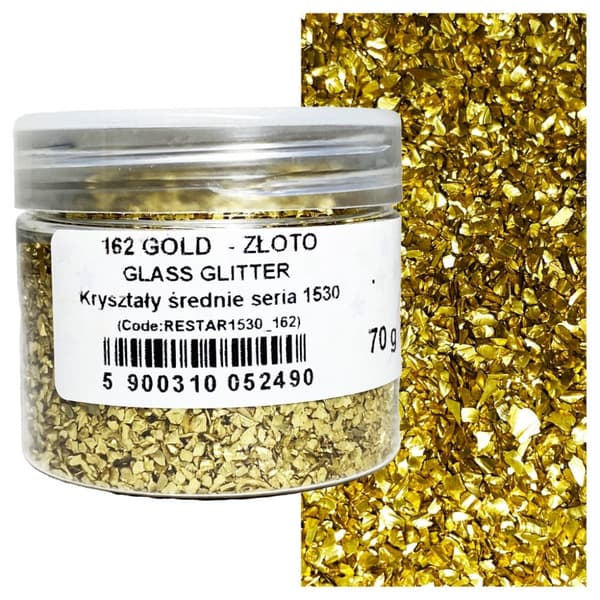 Skinnende dekorative krystaller RENESANS decoupage 70g 1530 Guld