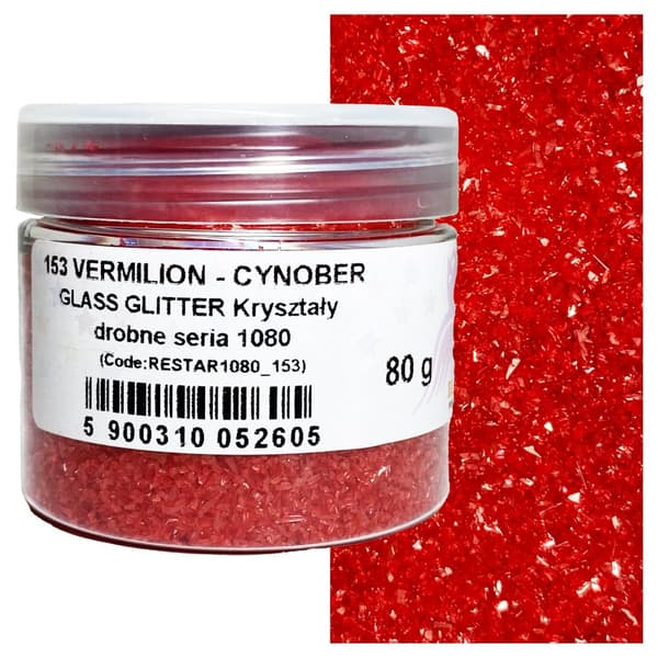 Dekorative krystaller dekorativ RENESANS decoupage 80g 1080 Cinnober rød