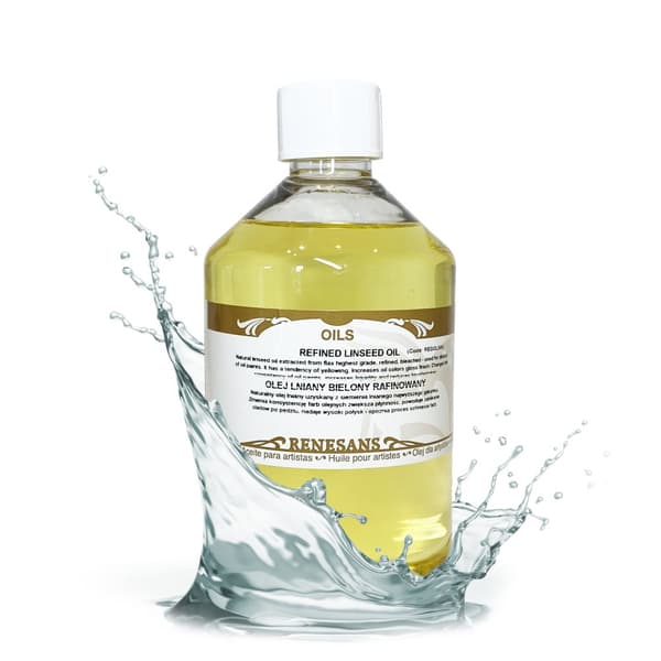Bleget raffineret linolie til oliemaling GLOSS Renesans 500ml