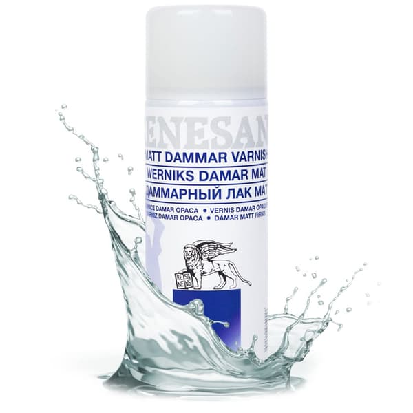 Loppulakka damar läpinäkyvä RENAISSANCE öljymaalauksia MATT SPRAY 400ml