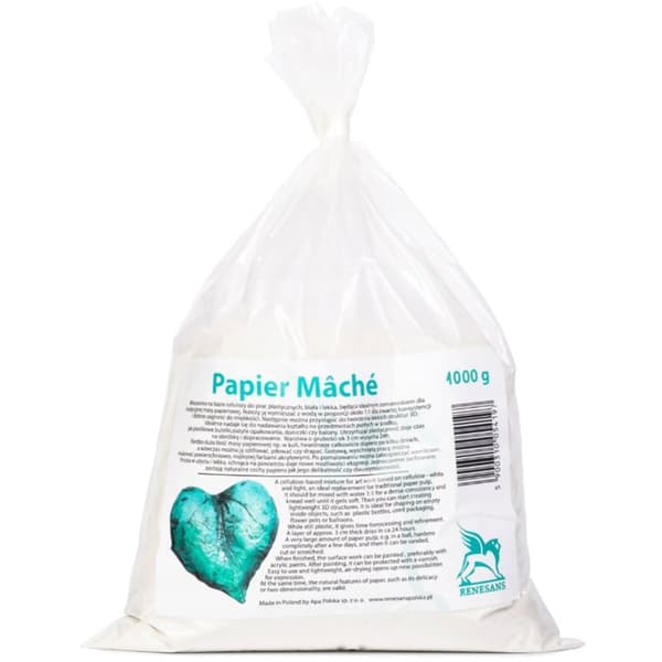 MACHE papirmasse til udskæring, plast, skulptur, RENESANS 1000g