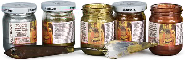 Metallisk bronze flydende maling RENESANS decoupage deco 9 PINK GULD 125ml