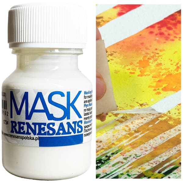 Medium MASKING FLUID latex til akvarel blæk MASK Renesans hvid 30ml