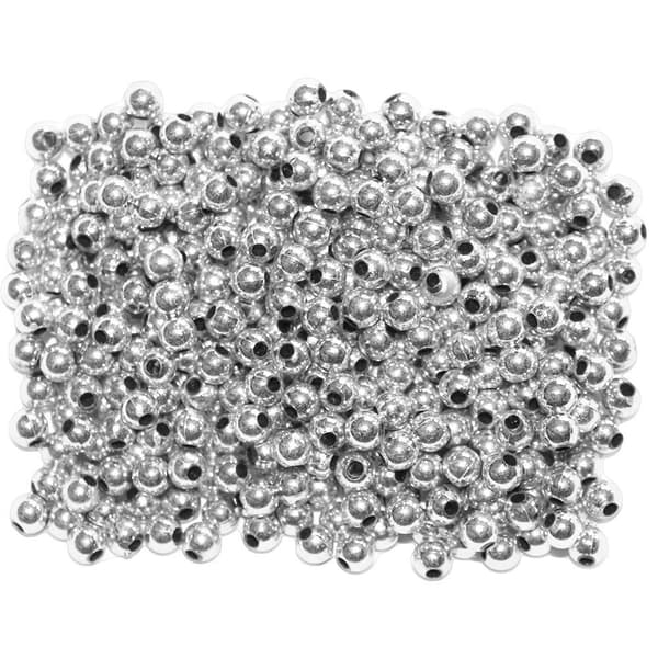 Silver Stringing Beads 40g Titan
