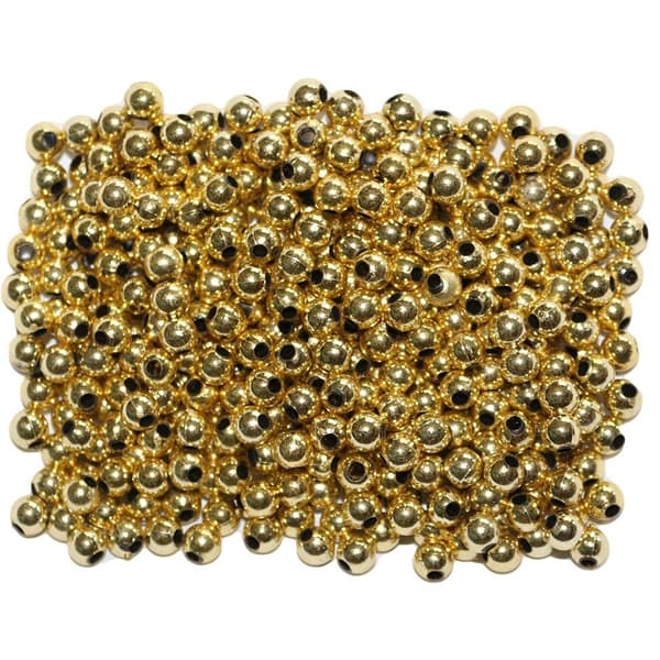 Strängpärlor guld 40g Titan