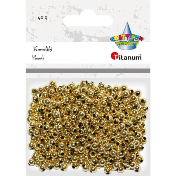 Strängpärlor guld 40g Titan