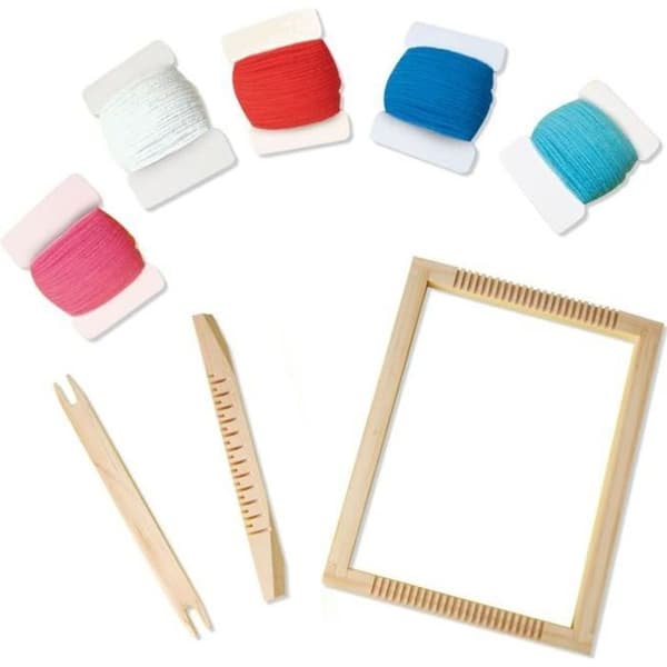 SES CREATIVE Weaving Set - Med garn i olika färger